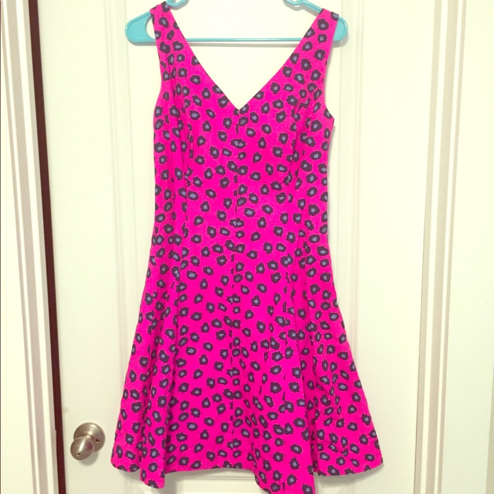 Lilly Pulitzer Hot Pink Leopard Sleeveless Dress 8